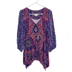 MAEVE by Anthropology , v-neck, 3/4 sleeve , super soft blouse. Size L